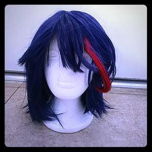 Navy Blue Red Ryuko Matoi Kill La Kill Cosplay Wig